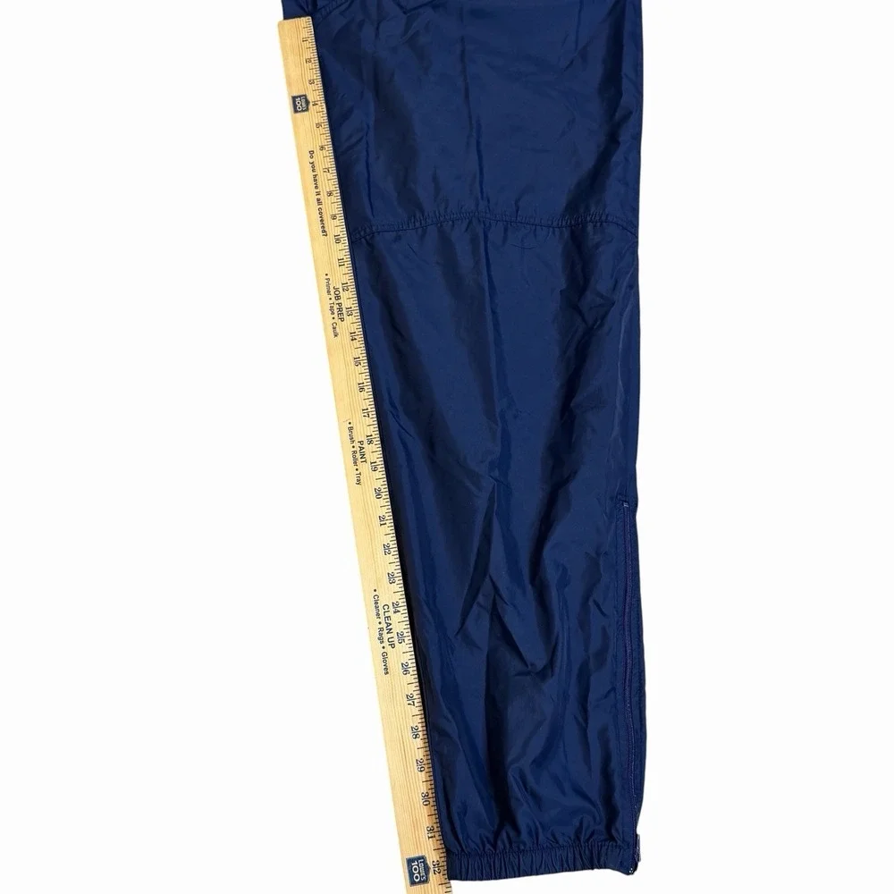 VTG 90s Nike Wind Pants Navy Blue Taiwan Nylon Track Pants XL 80s Zip Ankle Logo